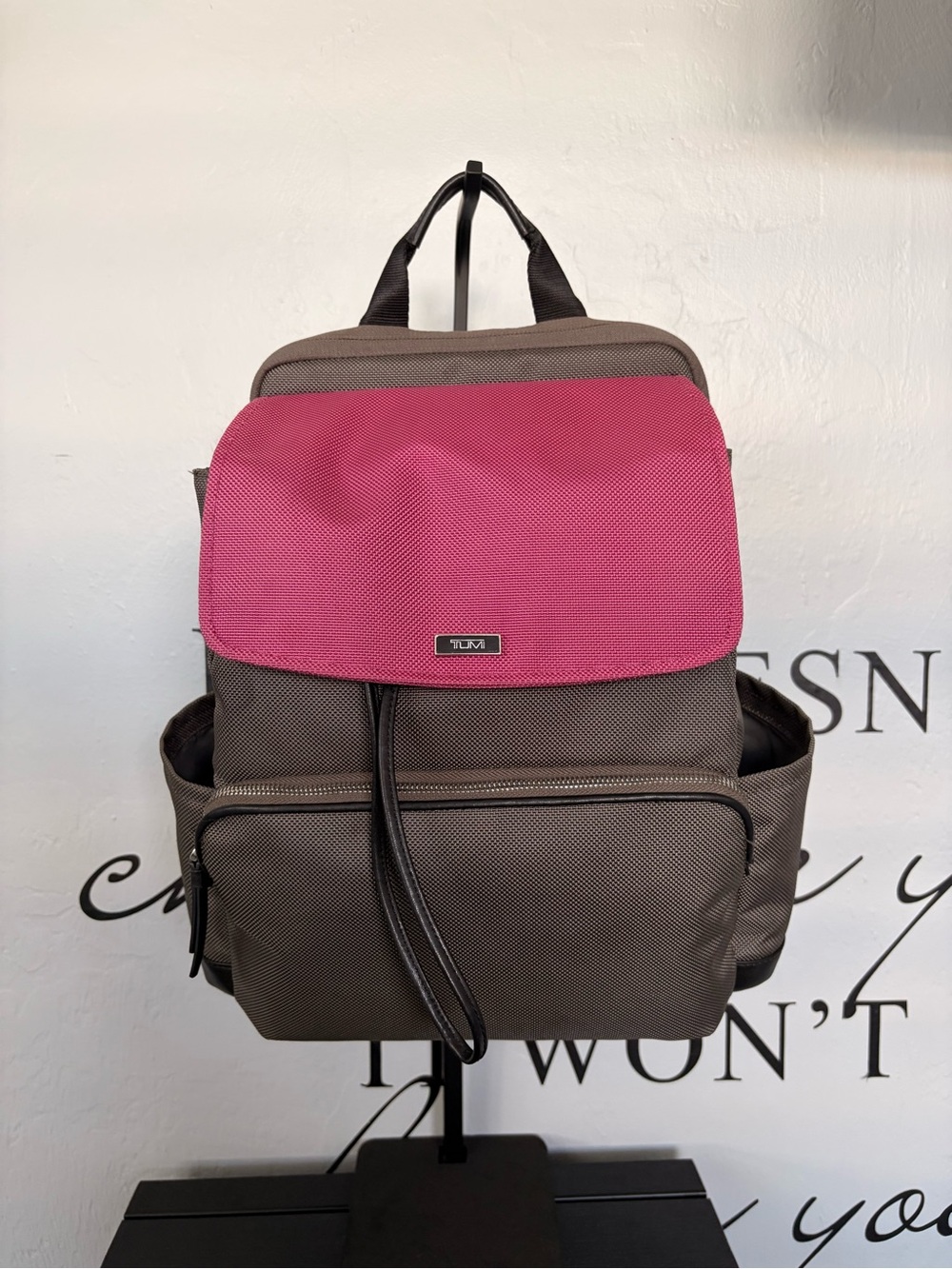 EUC Tumi Voyageur Two-Tone Pink and Gray Backpack